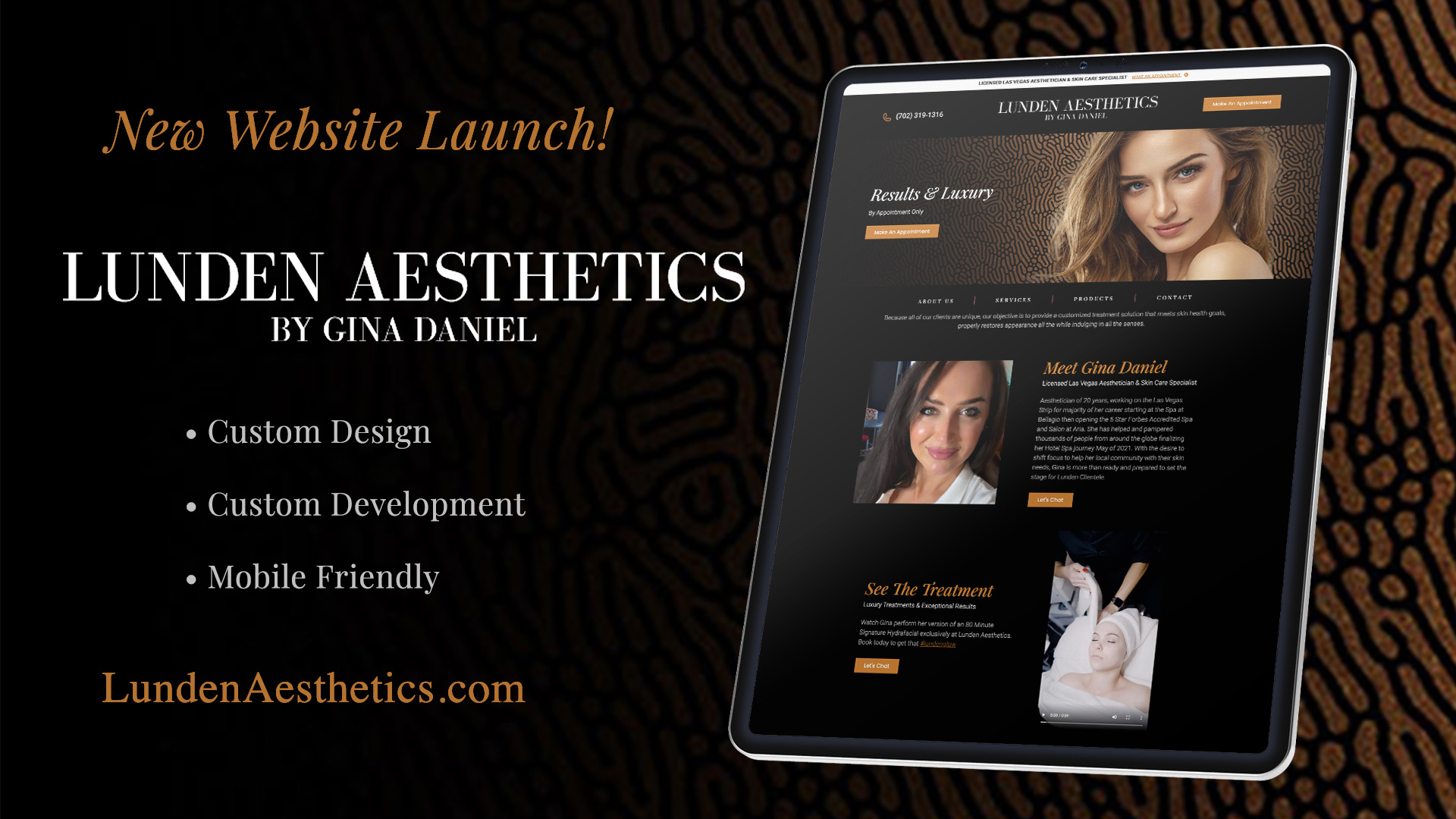 New Custom Website For Lunden Aesthetics